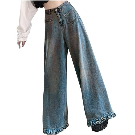 Bogo Jeans For Women High Waist Stretchy Baggy Plus Size Women'S Lounge Pants Fashion Pants For Women Trendy Baggy Plus Size Work Trousers For Women