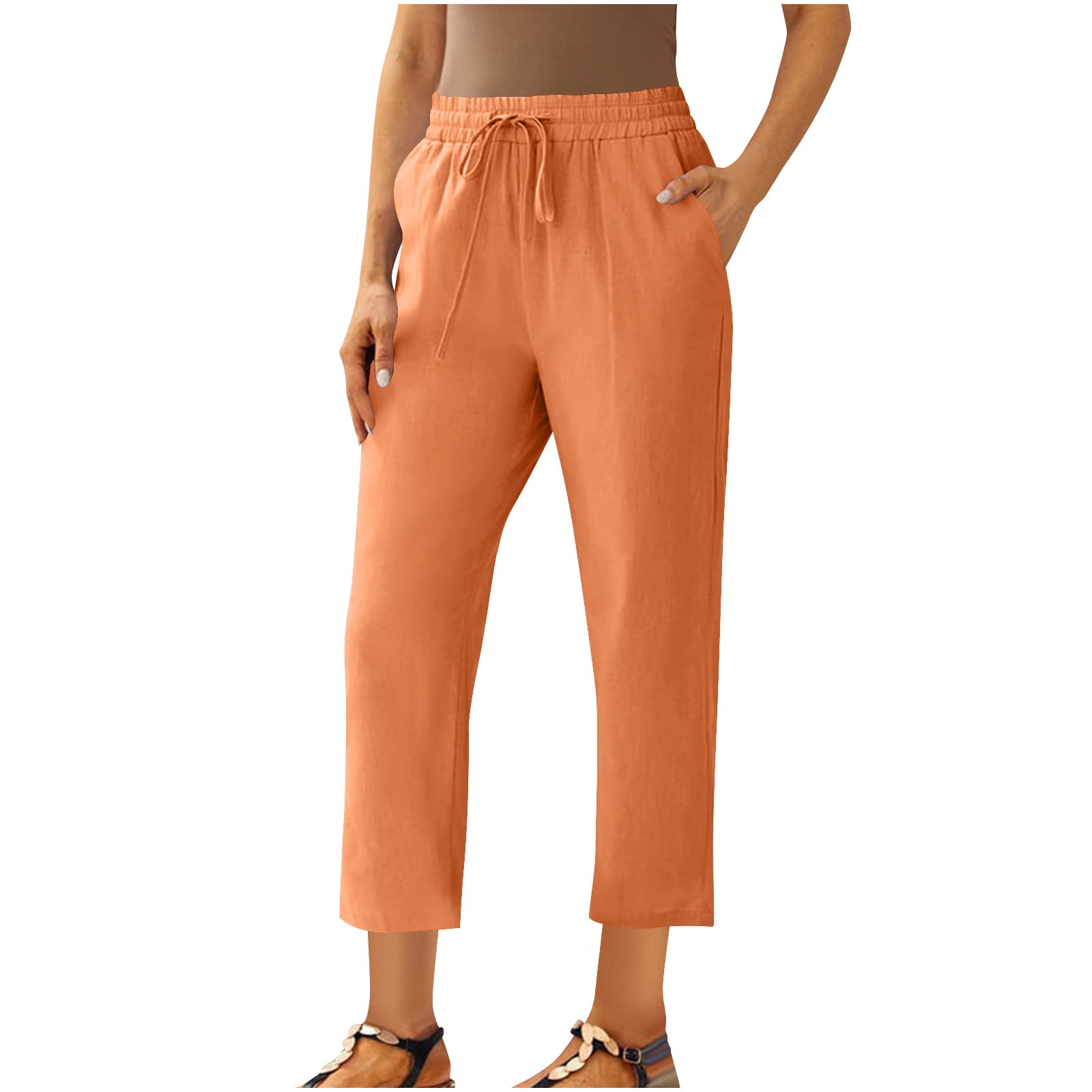 Bogo Linen Pants Women Petite Plus Capri White Women'S Cargo Pants Plus ...