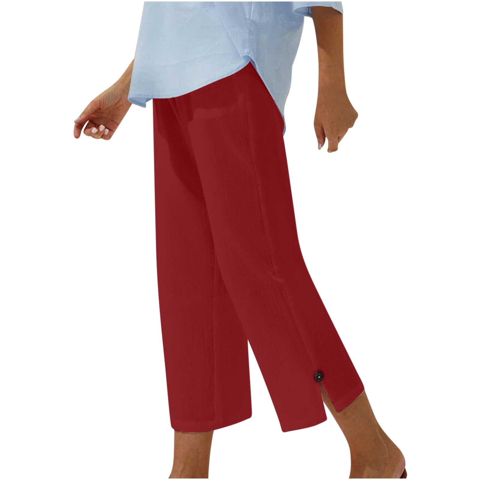 Bogo Linen Pants Women Petite Short Straigh Women'S Pants Casual Petite ...
