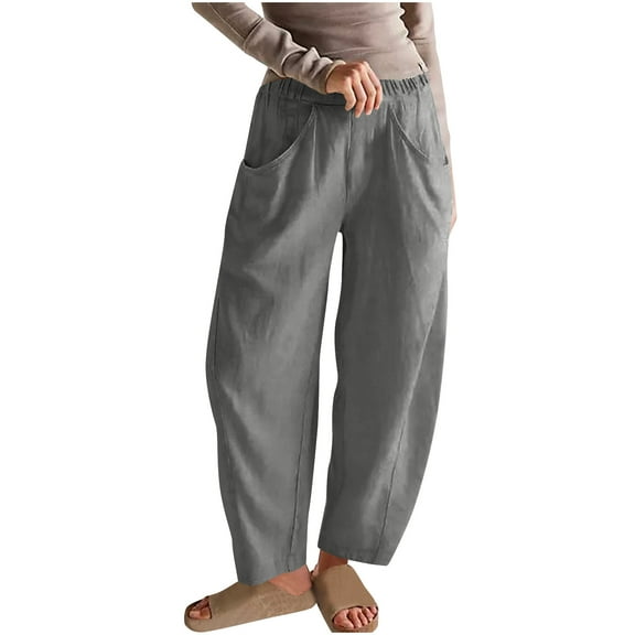 Bogo Linen Pants Women Plus Size Capri Women'S Casual Pants Cute Pants For Petite Women Trendy Sweatpants Women Plus Size Long/Tall Length Trousers Pants For Women Petite Slim