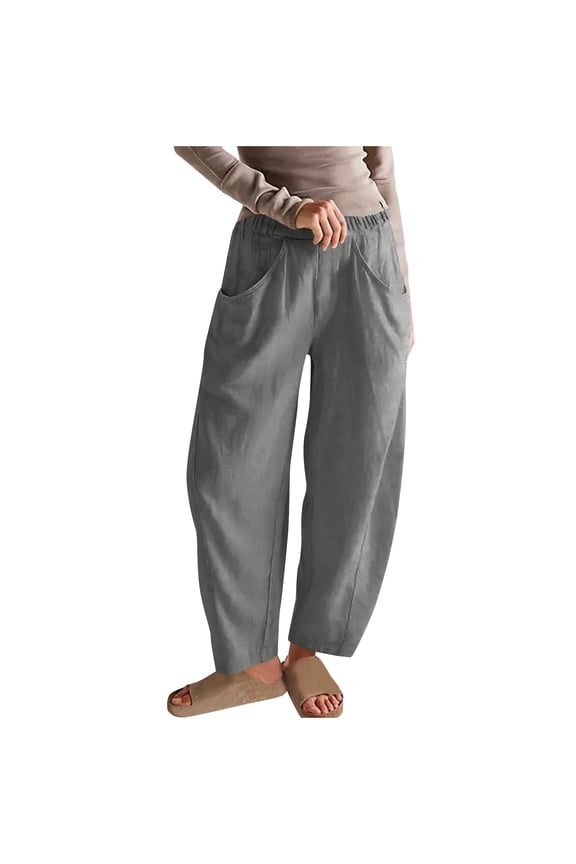 Linen Pants Women Plus Size Capri Women'S Casual Pants Cute Pants For Petite Women Trendy Sweatpants Women Plus Size Long/Tall Length Trousers Pants For Women Petite Slim