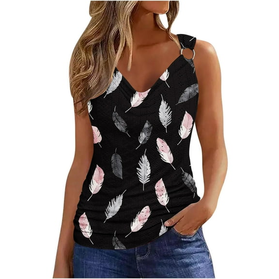 Bogo Plus Size Summer Tops For Women Womens Tank Tops Pack Cotton Women Tunic Tops Plus Size Christmas Graphic T Shirts For Women 2025 Trendy