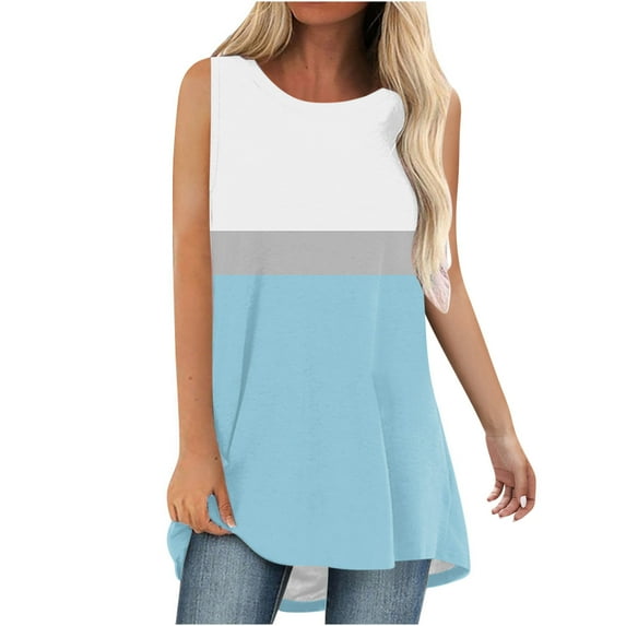 Plus Size Summer Tops For Women 4X Womens Tank Tops Fitted Sleeveless Tunic Tops For Women Loose Fit Dressy Plus Size T Shirts For Women Cotton Soft