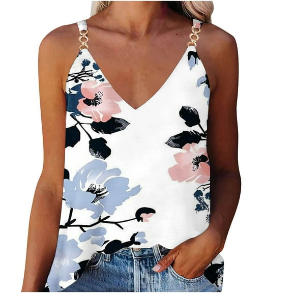 Sleeveless Summer Tops For Women 2026 White Tank Top Women Cropped Boho Tunic Tops For Women Cute T Shirts For Women Graphic Teen