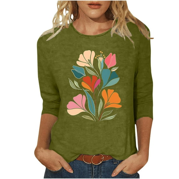 Bogo Spring Blouses For Women 2025 Womens Tops Dressy Casual Fall Plus Size Womens Blouses Short Sleeve Dressy Casual T-Shirts For Women Graphic Tees Pack