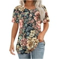 thumbnail image 1 of Bogo Spring Blouses For Women 2025 Womens Tops Dressy Casual Sexy Clearance Blouses For Women Business Casual Short Sleeve V Neck T Shirts For Women Pack Cotton, 1 of 6