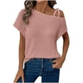 thumbnail image 1 of Bogo Summer Tops For Women 2025 Womens Black Tops Dressy Casual Short Sleeve Blouses For Women Business Formal V Neck T Shirts For Women Loose Fit, 1 of 6