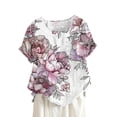 thumbnail image 1 of Summer Tops For Women 2026 Plus Size Womens Summer Tops Casual Short Sleeve Crew Neck Womens Blouses Casual Cotton Y2K T Shirts Baggy Graphic Women, 1 of 3