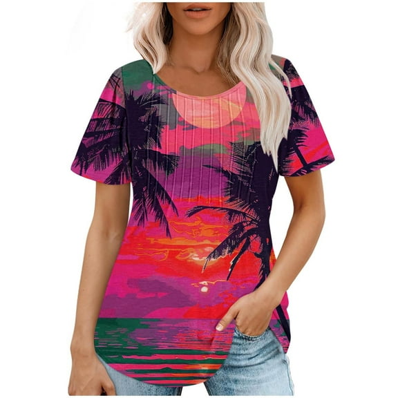 Bogo Summer Tops For Women 2025 Trendy Dressy Casual Womens Tops Short Sleeve Cotton Womens Blouses Dressy Casual Short Sleeve Cute Oversized T Shirts For Women Gym