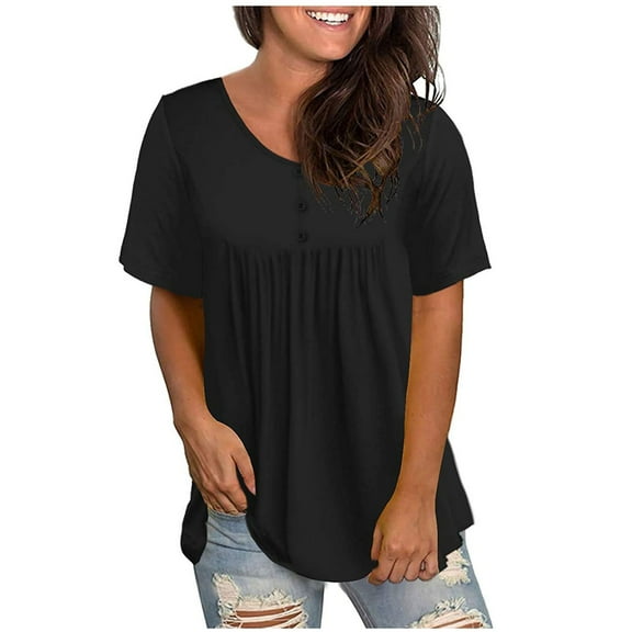 Bogo Womens Tops Trendy Summer Womens Tops Dressy Casual Blouses For Women Business Professional Black V Neck T Shirts For Women Tight