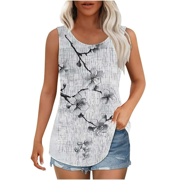 Summer Tops For Women 2026 Vacation Womens Tank Tops Fitted Long Length 2Xl Tunic Tops For Women Plus Size Short Sleeve For Leggings T-Shirts For Women Graphic Tees Funny