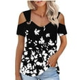 thumbnail image 1 of Summer Tops For Women Trendy With Sleeves Womens Black Tops Dressy Casual Plus Size Blouses For Women Business Casual Short Sleeve Christmas Graphic T Shirts For Women 2026 Trendy, 1 of 6