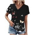 thumbnail image 1 of Summer Tops For Women Trendy With Sleeves Womens Black Tops Dressy Casual Plus Size Plus Size Blouses For Women 3X Winter T Shirts For Women Cotton Soft, 1 of 4