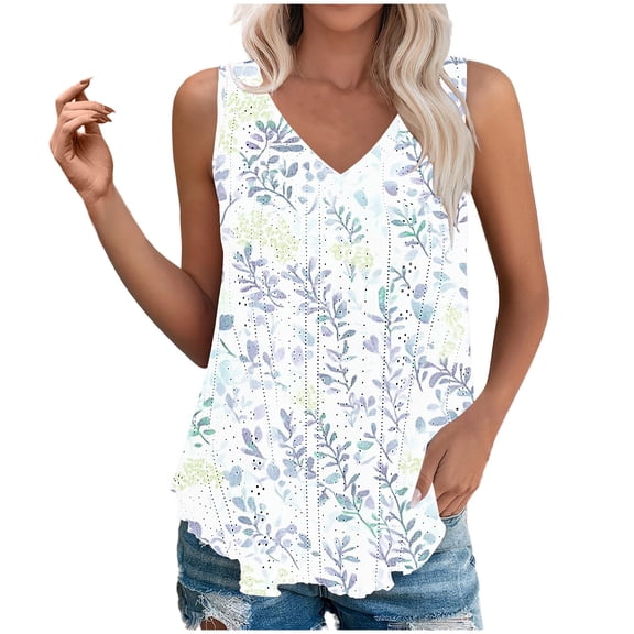 Summer Tops For Women Trendy Y2K Womens Plus Size Dressy Tank Tops Sleeveless Tunic Tops For Women Loose Fit Dressy Cotton Pajama T Shirts For Women Soft Cotton