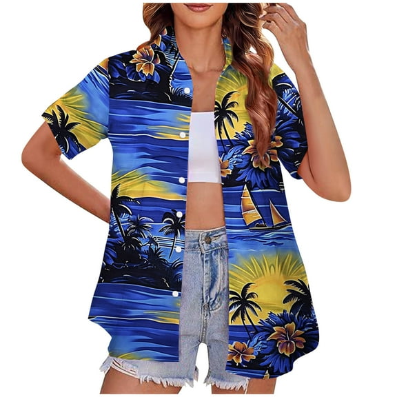 Summer Tops For Women Vacation Womens Tops Dressy Casual 3/4 Sleeve Womens Blouses Dressy Casual Plus Size 100 Percent Cotton V Neck T Shirts Women Plus Size