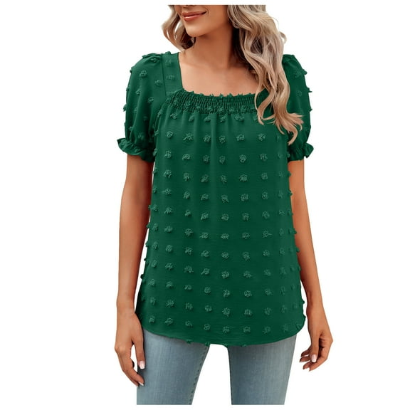 Trendy Cotton Work Blouses For Women 2026 Womens Summer Tops Short Sleeve Casual Casual Blouses For Women Short Sleeve T-Shirts For Women Graphic Tees Plus Size