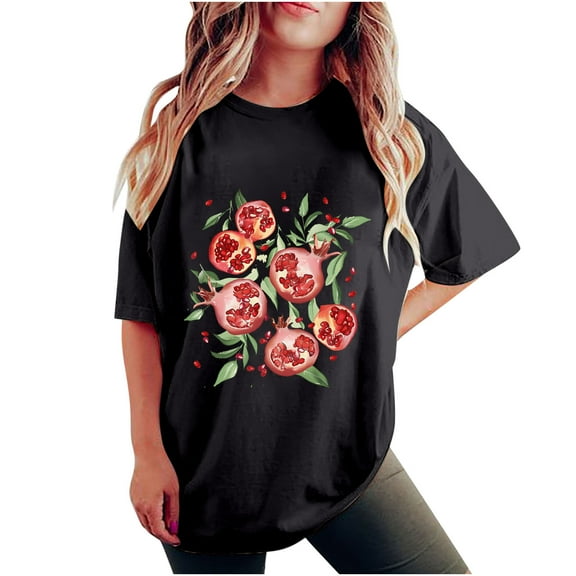 Trendy Summer Tops 2026 Womens Plus Size Tops Dressy Casual Red Casual Blouses For Girls T Shirts For Women Graphic Vintage Retro