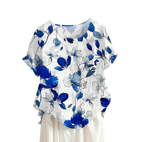 Trendy Summer Tops 2026 Womens Workout Tops Short Sleeve Loose Fit Blouses For Women Dressy Casual Short Sleeve V Neck T Shirts For Women Pack Cotton