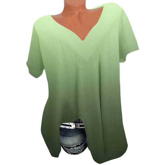 Bogo Trendy Summer Tops For Girls Womens Tops Casual Winter Womens Blouses Short Sleeve Cotton Soft Cotton V Neck T Shirts Women Loose Fit