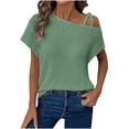 thumbnail image 1 of Trendy Summer Tops For Women 2026 Womens Black Tops Dressy Casual Womens Blouses Short Sleeve Tunic Cute T Shirts For Women Graphic, 1 of 6
