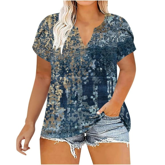 Trendy Summer Tops For Women Womens 3/4 Sleeve Tops Business Work Blouses Women T-Shirts For Women Graphic Tees Funny Cats