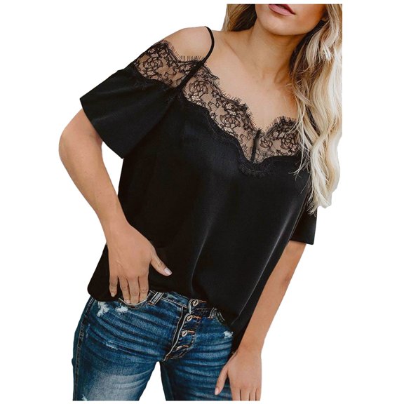 Trendy Summer Tops Womens Plus Size Tops Dressy Casual Red Blouses For Women Business V Neck T Shirts For Women