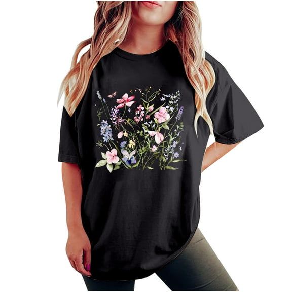 Cute Summer Tops For Women Plus Size Womens Tops Casual Dressy Blouses For Women Short Sleeve Sleep T Shirts For Women Soft Cotton