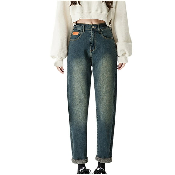 Bogo Womens Jeans High Waisted Stretchy Curvy Women'S Pants Petite Petite Dress Pants For Women Business Casual Womens Wide Leg Denim Trousers
