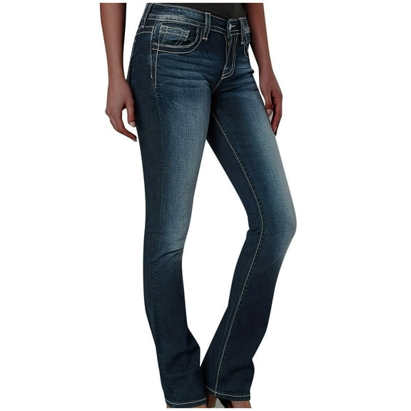 Bogo Womens Jeans High Waisted Stretchy Petite Women'S Pants Petite Jeans Pants For Women Dressy Casual Curvy Womens Wide Leg Denim Trousers