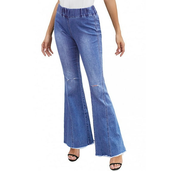 Bogo Womens Jeans High Waisted Stretchy Straight Leg Women'S Pants Casual Jeans Petite Capri Pants For Women Jeans High Rise Womens Trousers Tall