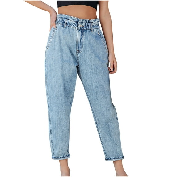 Bogo Womens Jeans Petite Short Women'S Pants Jeans Straight Casual Pants For Women Plus Size Petite Womens Trousers Straight Leg Short