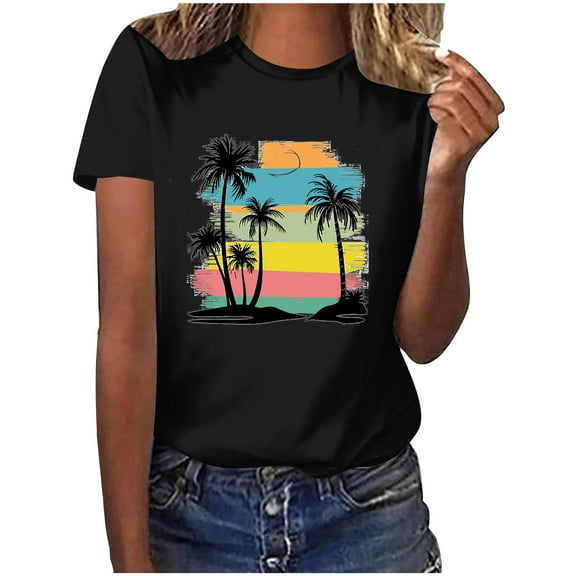 Womens Spring Summer Fashion 2026 Womens Short Sleeve Tops Dressy Casual Women Work Blouses Business Casual T Shirts For Women Graphic
