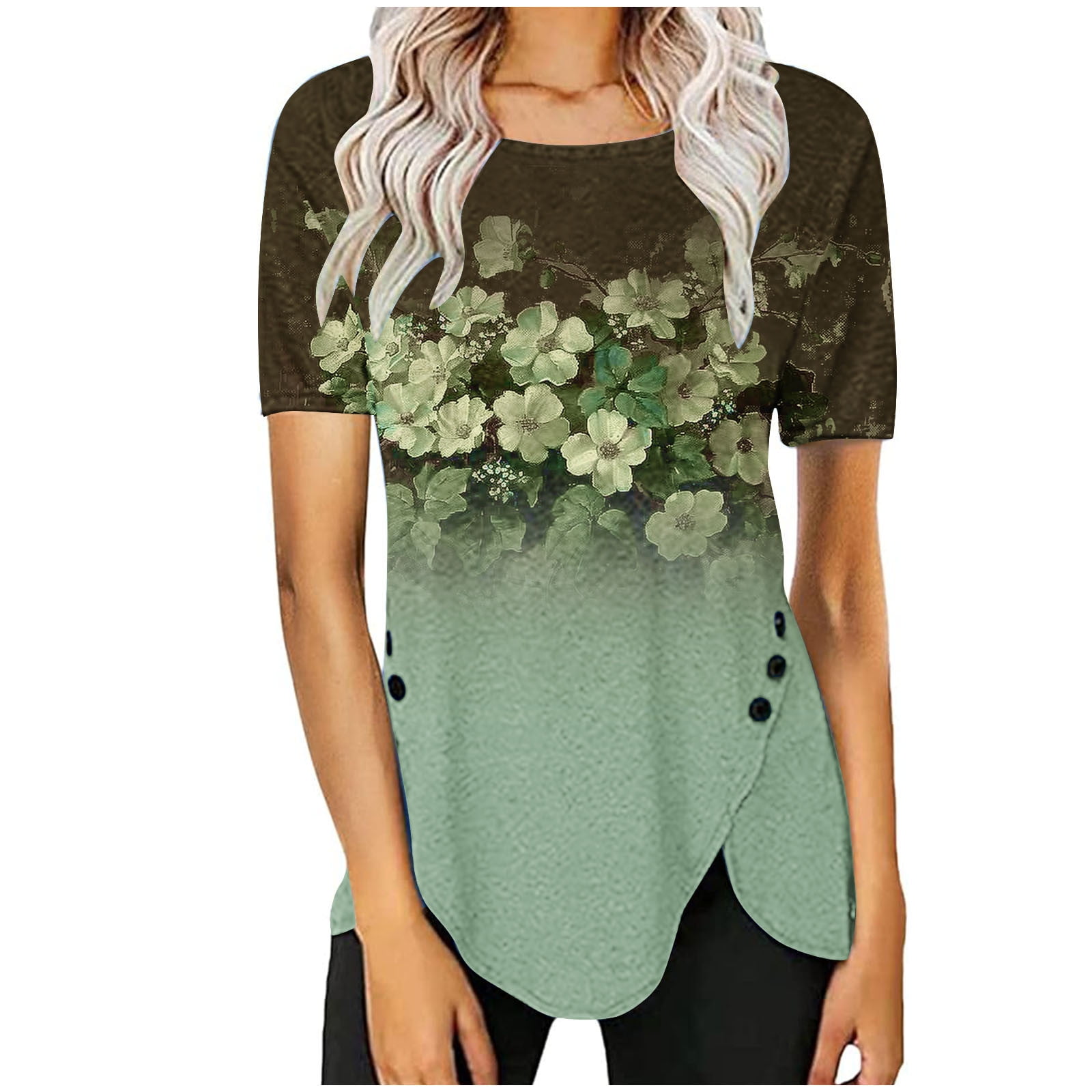 Bogo Womens Spring Summer Fashion 2025 Womens Tops Dressy Casual 3/4 ...