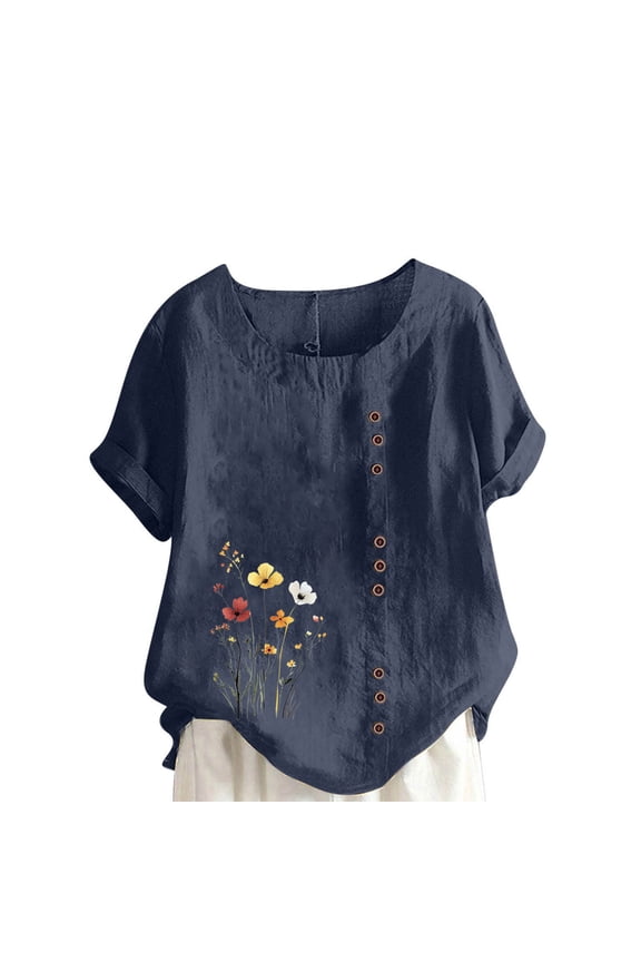 Womens Spring Tops Dressy Casual Cotton Womens Green Tops Dressy Casual Short Sleeve Short Sleeve Summer Blouses For Women 2026 Vacation Beach Vacation Clothes For Women 50