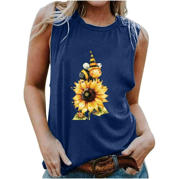 Womens Summer Tops Casual Ribbed Tank Tops For Women Pack Cotton Sleeveless Tunic Tops For Women Loose Fit Dressy V Neck T Shirts For Women Plus Size