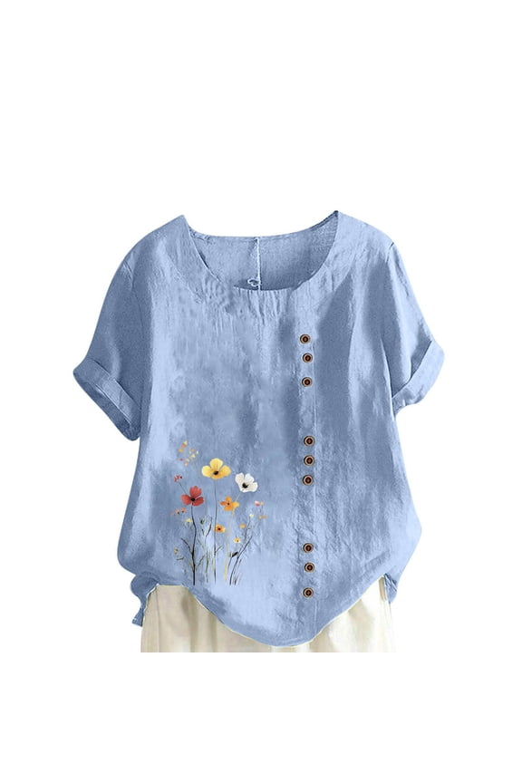 Womens Summer Tops Dressy Casual Cropped Womens Tops Short Sleeve Trendy 2026 Petite Blouses For Women Size Petite White Women'S Clothing Summer Outfits