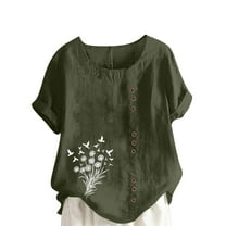 Womens Summer Tops Dressy Casual Vneck Womens Plus Size Tops Green Blouses For Women Dressy Casual Plus Size Beach Vacation Outfits For Women Plus Size