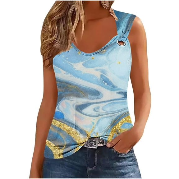Womens Summer Tops Dressy V Neck Womens Plus Size Tank Tops Baby Blue Sleeveless Tunic Tops For Women Loose Fit Dressy To Wear With Leggings Cute T Shirts For Women