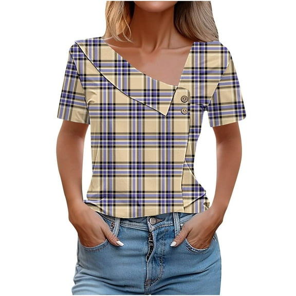 Womens Summer Tops Trendy 3/4 Sleeve Womens Tops Casual Petite Blouses For Women Short Sleeve T Shirts For Women Trendy Fall