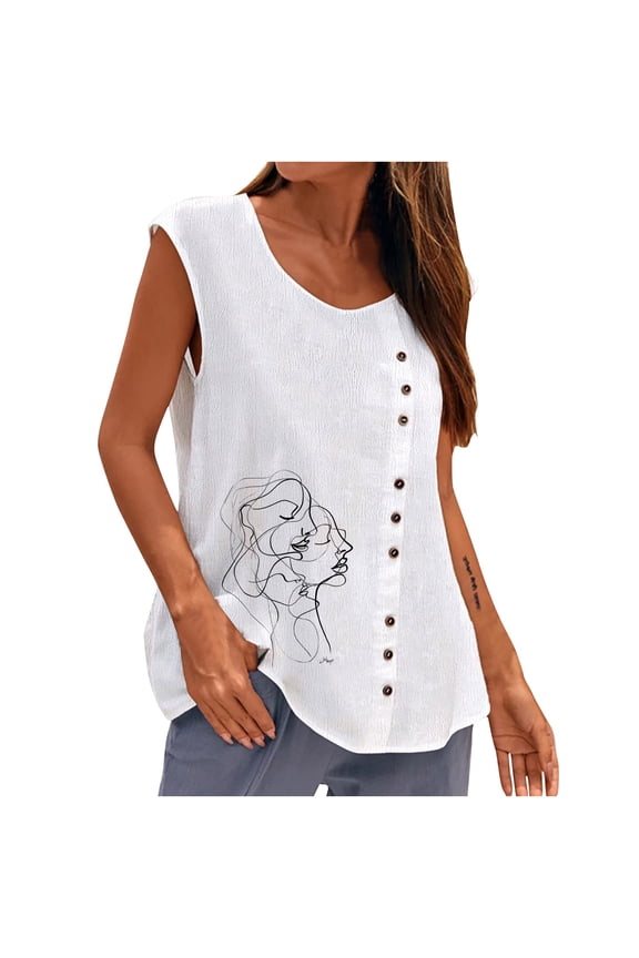 Womens Summer Tops Trendy Cotton Tank Top Women Loose Fit Multi Pack Tunic Tops For Women Loose Fit Plus Size 3Xl Cute T Shirts For Women Pack