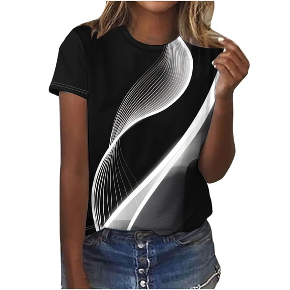 Womens Tops Summer 2026 Trendy Womens 3/4 Sleeve Tops Petite Casual Blouses For Women Fall Soft Cotton V Neck T Shirts Women