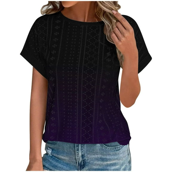 Bogo Womens Tops Trendy 2025 Spring Summer Womens Tops Dressy Casual Short Sleeve White Blouses For Women Short Sleeve T Shirts For Women Loose Fit Graphic