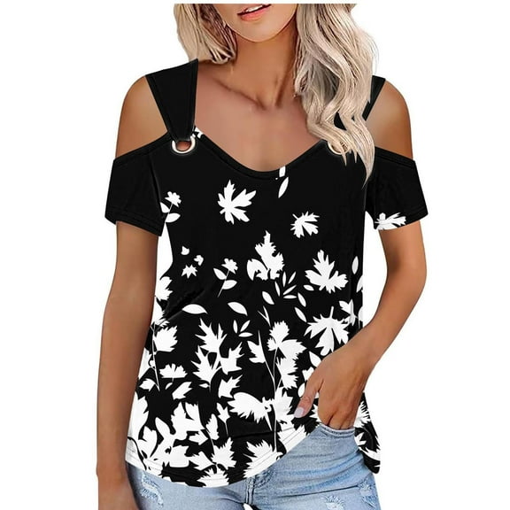 Bogo Womens Tops Trendy 2025 Womens Tops Dressy Casual Blouses For Women 3/4 Sleeve V Neck T Shirts For Women Pack