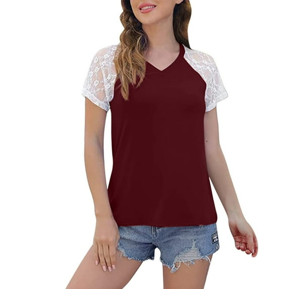 Bogo Womens Tops Trendy Going Out Womens Tops Short Sleeve Dressy/Casual Blouses For Women Long Sleeve Black V Neck T Shirts For Women 3/4 Sleeve