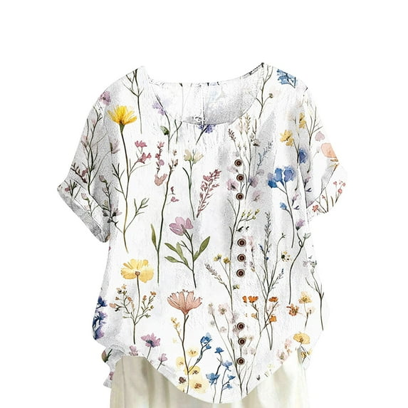 Womens Tops Trendy Going Out Womens Tops Short Sleeve Loose Fit Plus Size Womens Blouses Dressy Casual Short Sleeve T Shirts For Women Pack