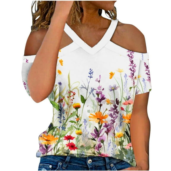 Womens Tops Trendy Summer Womens 3/4 Sleeve Tops Blouses For Women Business Casual Long Sleeve V Neck T Shirts For Women Fitted