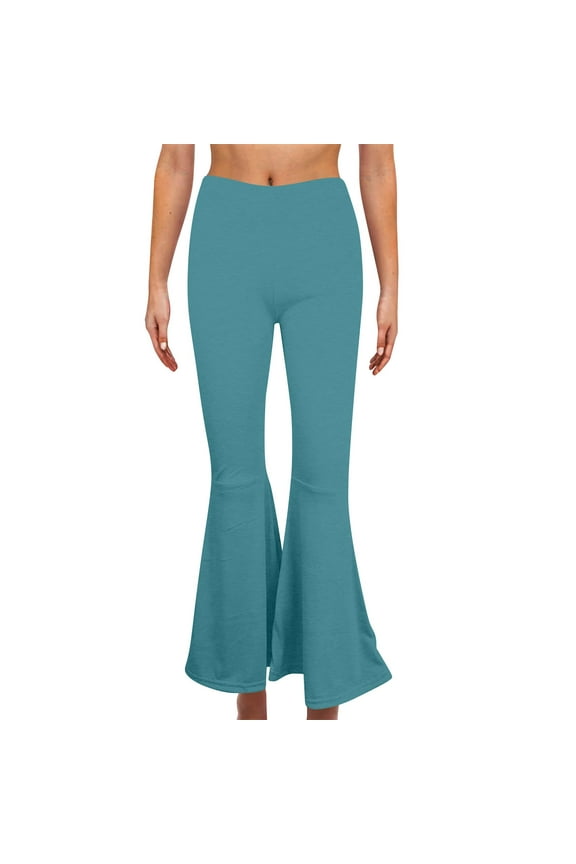 Yoga Pants Women Flare Leggings With Pockets Women'S Pants Petite Elastic Waist Wide Leg Sweatpants Women Tall Casual Pants For Women Petite Length Casual