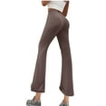thumbnail image 1 of Bogo Yoga Pants Women Flare With Pockets Multi Pack Women Petite Pantsuits Dressy Casual Wide Leg Sweatpants Women Tall Orange Cute Black Pants For Tall Women, 1 of 5