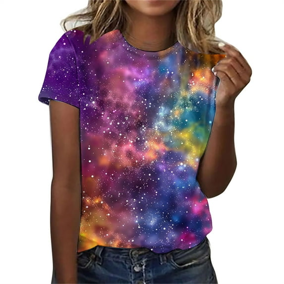 Bogo Young Womens Tops Trendy Summer Womens Summer Tops Casual Short Sleeve Crew Neck Blouses For Women Casual T Shirts For Women Cotton Soft