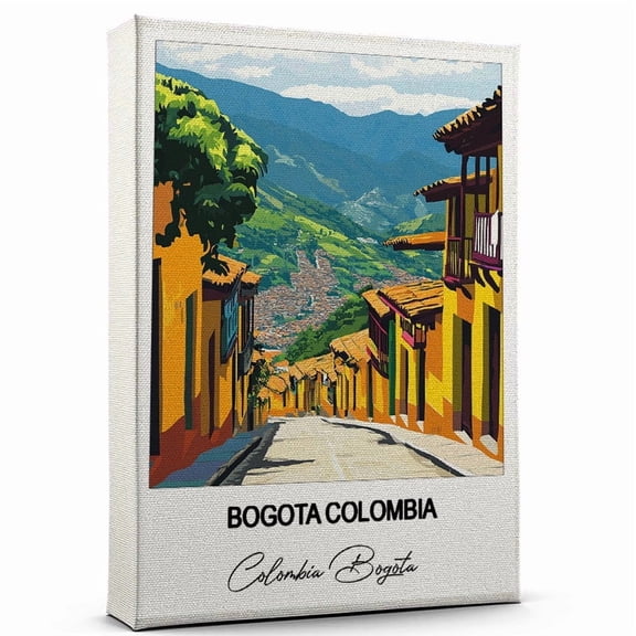 Bogota Colombia Canvas Wall Art Travel-Inspired Home Decor Featuring Colombia Bogota Art Canvas Unique Gift for Travel Canvas Ready to Hang